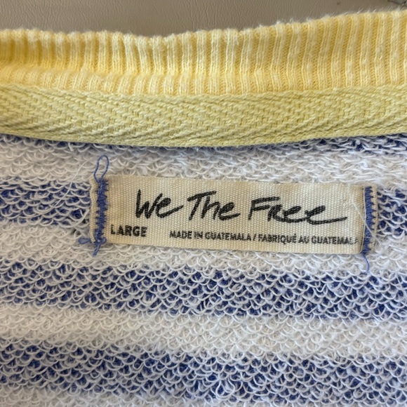 We The Free Blue and White Striped Sweatshirt - Picture 5 of 5
